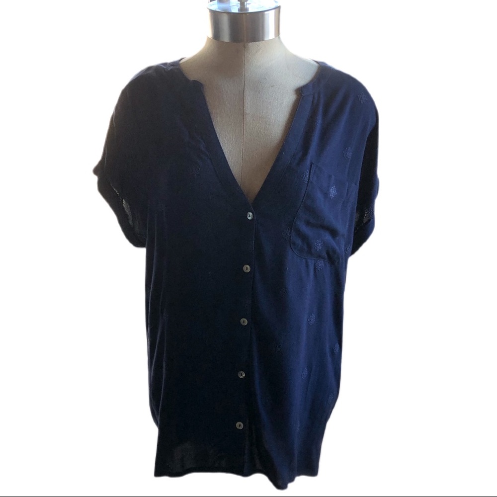 Lucky Brand V Neck Blouse